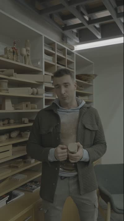 The frame before the second failing joint: the founder mid-sentence.