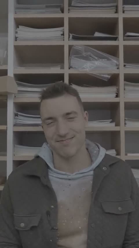 Take 03 from one founder sitting, talking to camera — verdict: accepted, clean delivery, smile on the last word.